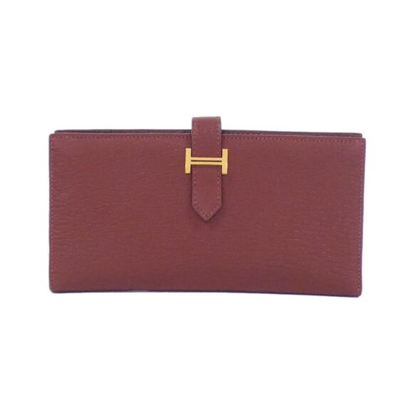 Hermes Béarn Soufflet Chèvre Long Wallet - Picture 1 of 10
